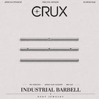 Modular Bar titanium industrial barbell, front view