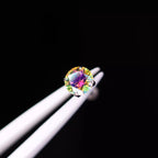 Mystic Rainbow Moissanite Flat Back Stud - product image 6