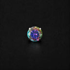 Mystic Rainbow Moissanite Flat Back Stud - product image 7