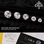 Mystic Rainbow Moissanite Flat Back Stud - product image 9