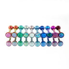 Flat Opal Titanium Internally Threaded Tongue Stud - Flat Opal Titanium Internally Threaded Tongue Stud - pink-1 / 12mm by CRUXJEWELRY