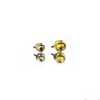 Rainbow CZ Basic ball Titanium Internally Threaded barbell stud - Rainbow CZ Basic ball Titanium Internally Threaded barbell stud - Yellow / 4mm / 10mm by CRUXJEWELRY