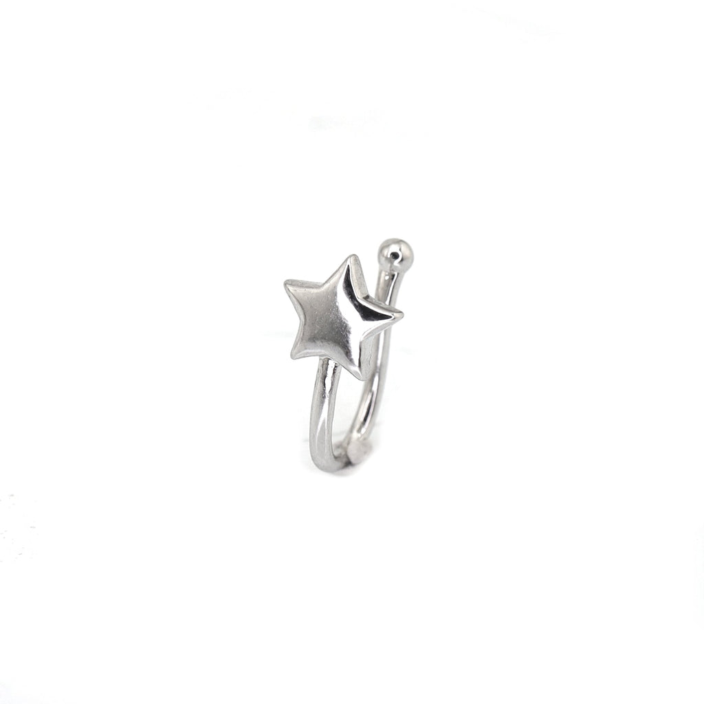 pentacle-Moon-Star fake nose stud - pentacle-Moon-Star fake nose stud - Star by CRUXJEWELRY