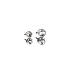 Rainbow CZ Basic ball Titanium Internally Threaded barbell stud - Rainbow CZ Basic ball Titanium Internally Threaded barbell stud - White / 4mm / 10mm by CRUXJEWELRY
