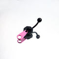 Zipper Design Pink & Black Navel Ring - Zipper Design Pink & Black Navel Ring - Black by CRUXJEWELRY