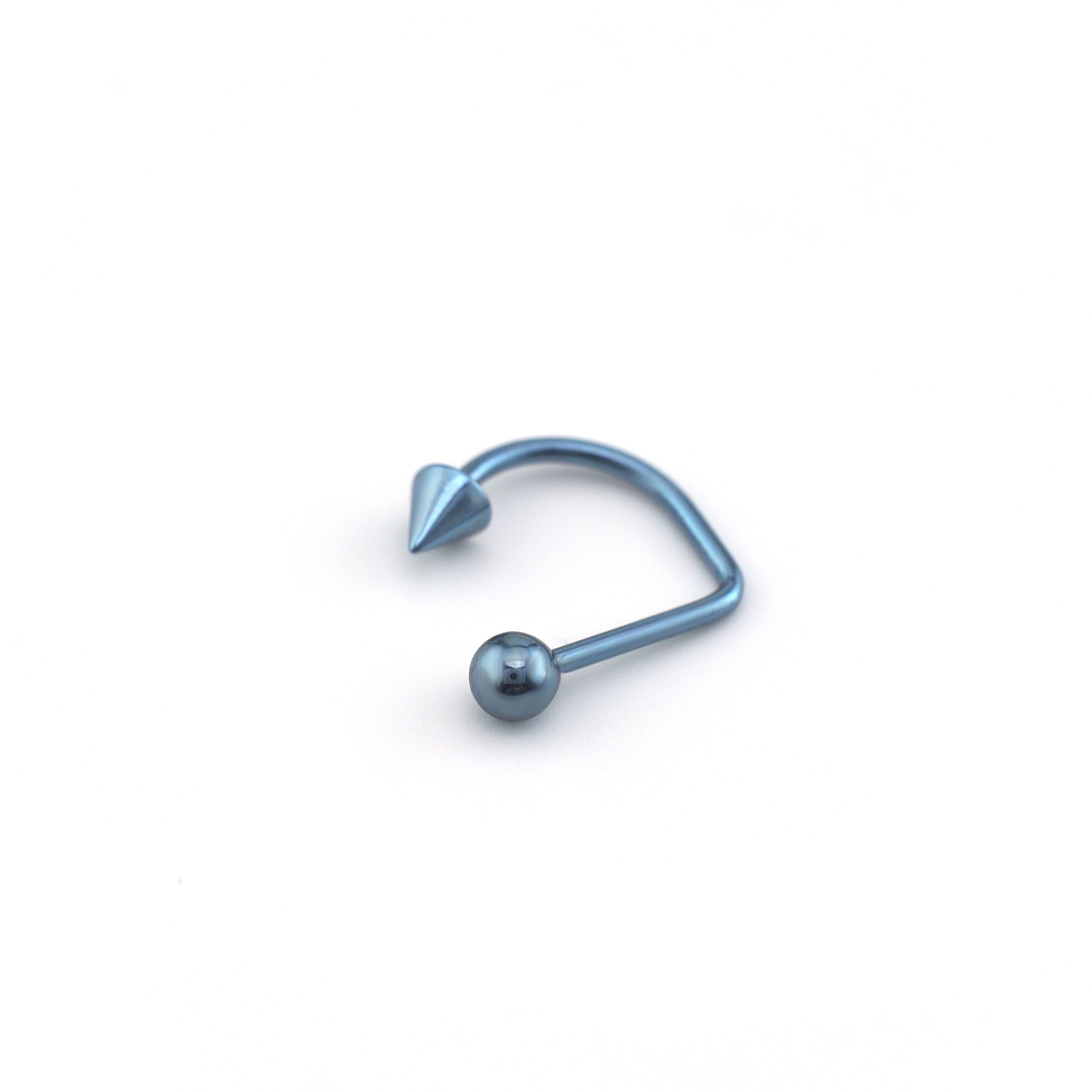 Classic Internally Threaded Titanium U-Ring - Classic Internally Threaded Titanium U-Ring - Spike & Ball / 8mm by CRUXJEWELRY