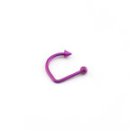 Classic Internally Threaded Titanium U-Ring - Classic Internally Threaded Titanium U-Ring - Ball & Ball / 8mm by CRUXJEWELRY