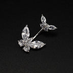 Butterfly CZ S925 Sterling Silver Belly Ring - Butterfly CZ S925 Sterling Silver Belly Ring - White / 6mm by CRUXJEWELRY