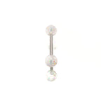 Vibrant Acrylic stainless steel Straight Barbell - Vibrant Acrylic stainless steel Straight Barbell - White / 10mm by CRUXJEWELRY