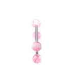 Vibrant Acrylic stainless steel Straight Barbell - Vibrant Acrylic stainless steel Straight Barbell - Neon Pink / 10mm by CRUXJEWELRY