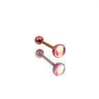 Dreamy Oil Resin Titanium Tongue Stud - Dreamy Oil Resin Titanium Tongue Stud - pink-1 / 10mm by CRUXJEWELRY