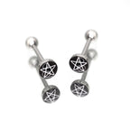 Resin Oil Slick Star tongue stud - Resin Oil Slick Star tongue stud - 1.2mm/16G / 10mm by CRUXJEWELRY