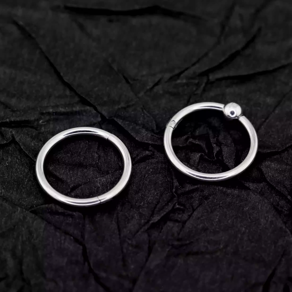 4PCS 16G Stainless Steel Nose Hoop Set - 4PCS 16G Stainless Steel Nose Hoop Set - Default Title by CRUXJEWELRY