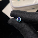 ETSY 4574960114 | IMAGE 3 | Peacock Moissanite Flat Back Stud