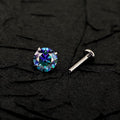 ETSY 4574960114 | IMAGE 4 | Peacock Moissanite Flat Back Stud