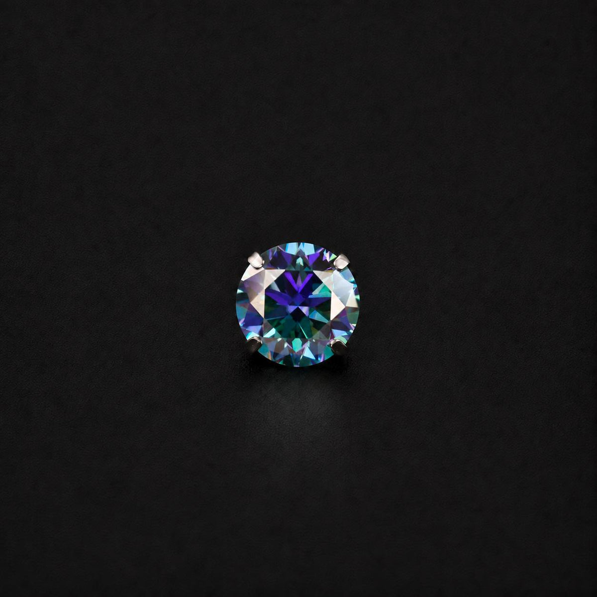 ETSY 4574960114 | IMAGE 7 | Peacock Moissanite Flat Back Stud