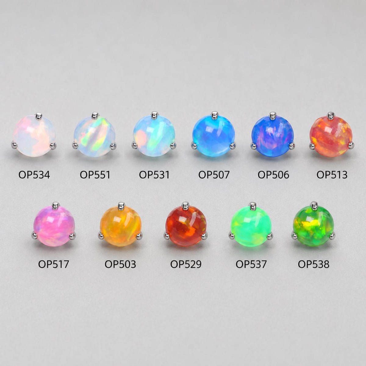 Aurora Orb Opal F136 Titanium piercing top detail 7