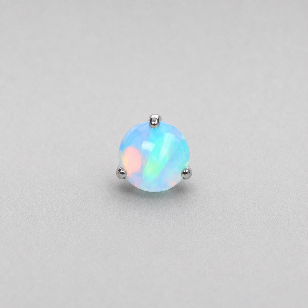 Aurora Orb Opal OP531 Aqua Blue F136 Titanium piercing top