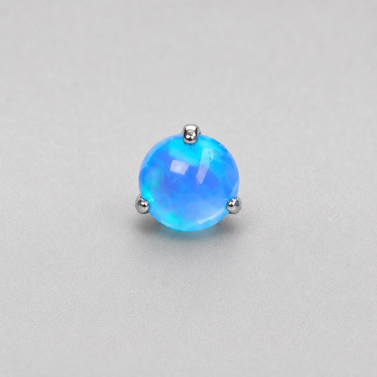 Aurora Orb Opal OP507 Cyan Blue F136 Titanium piercing top