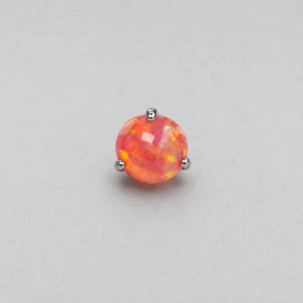 Aurora Orb Opal OP513 Coral Red F136 Titanium piercing top