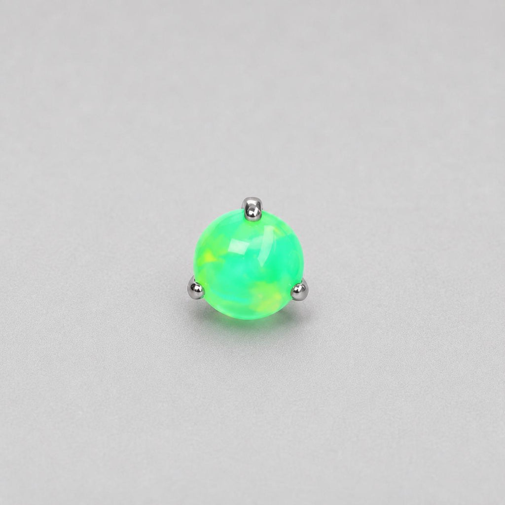 Aurora Orb Opal OP537 Mint Green F136 Titanium piercing top