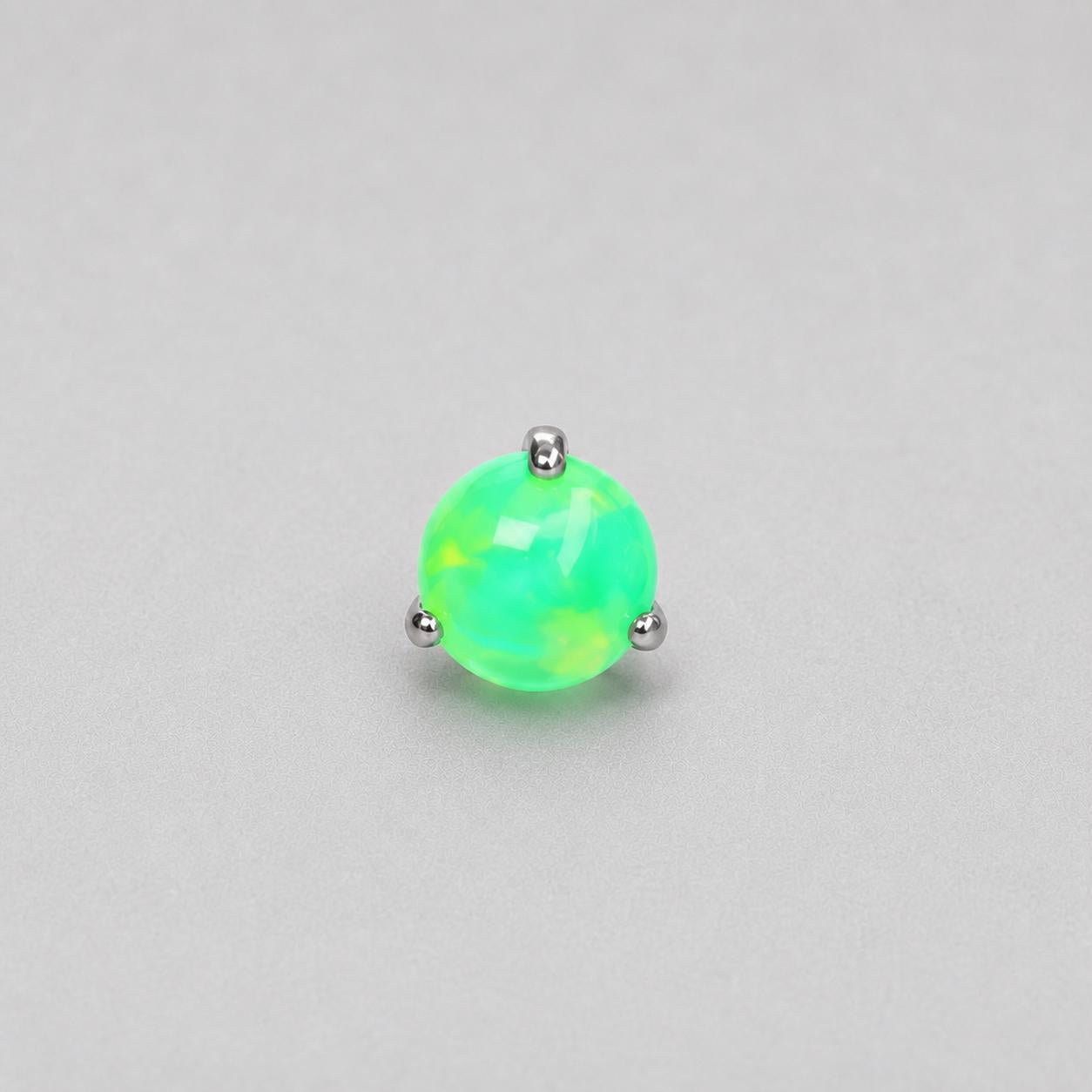Aurora Orb Opal OP537 Mint Green F136 Titanium piercing top