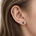 Aurora Glow Jelly Opal F136 Titanium piercing top detail 2