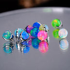 Aurora Glow Jelly Opal F136 Titanium piercing top detail 4