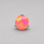 Aurora Glow Jelly Opal OP528 Coral Pink F136 Titanium piercing top