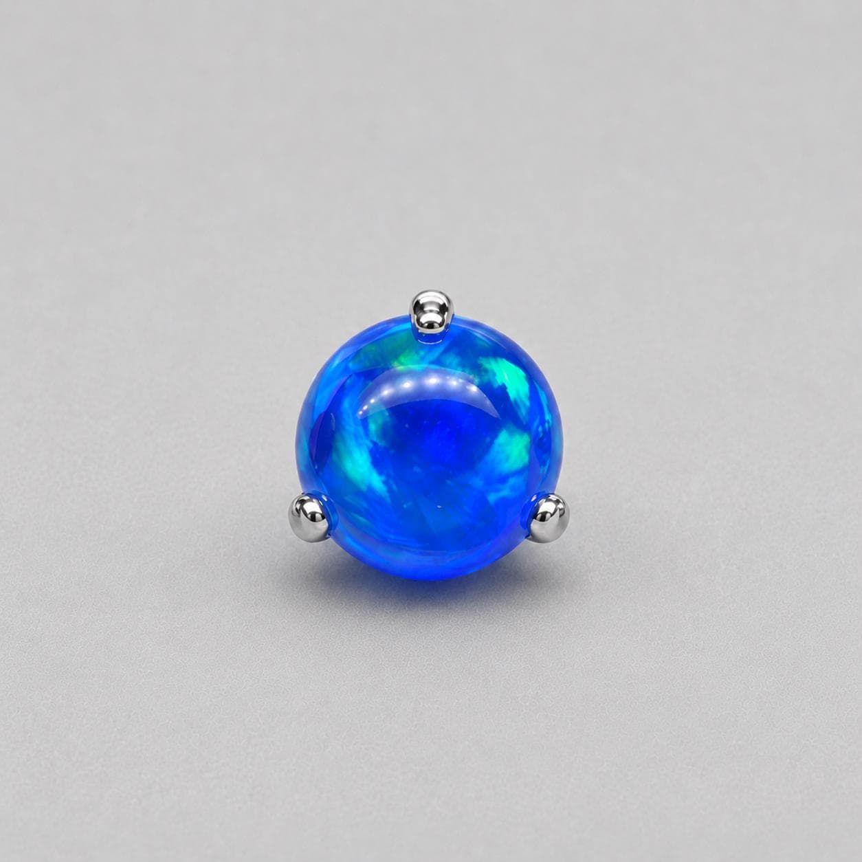 Aurora Glow Jelly Opal OP505 Deep Blue F136 Titanium piercing top