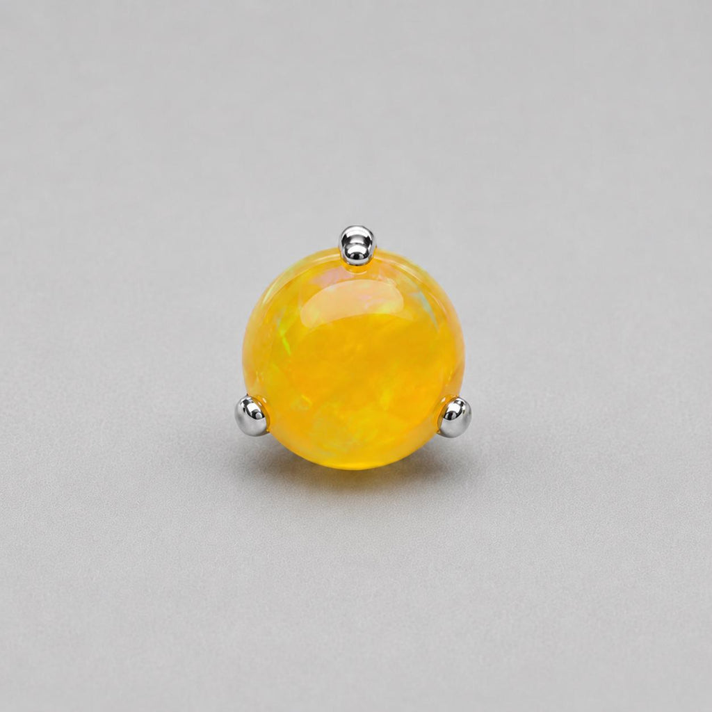 Aurora Glow Jelly Opal OP503 Amber F136 Titanium piercing top