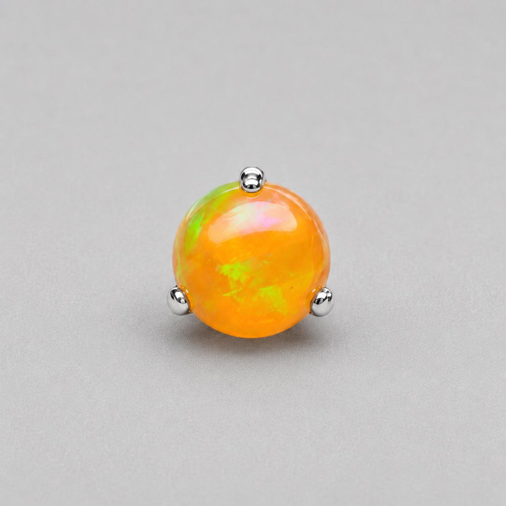 Aurora Glow Jelly Opal OP504 Tangerine F136 Titanium piercing top