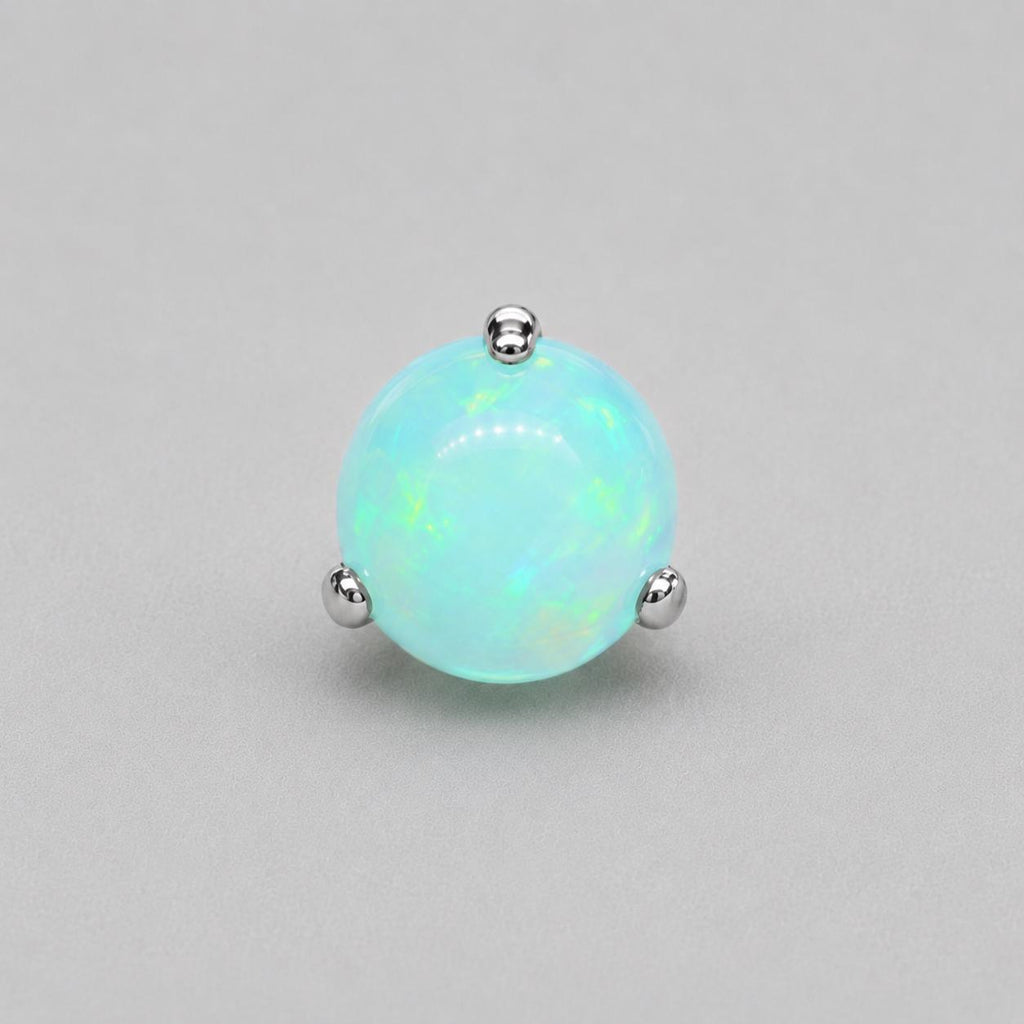 Aurora Glow Jelly Opal OP531 Mint Blue F136 Titanium piercing top