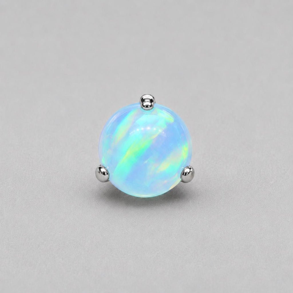 Aurora Glow Jelly Opal OP533  Blue F136 Titanium piercing top
