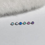 Solar Halo Fire Opal F136 Titanium piercing top detail 5