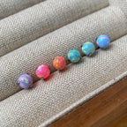 Solar Flare Fire Opal F136 Titanium piercing top detail 2