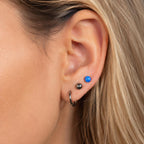 Solar Flare Fire Opal F136 Titanium piercing top detail 4