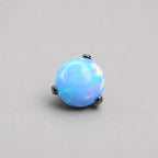 Solar Flare Fire Opal OP26 Light Blue F136 Titanium piercing top