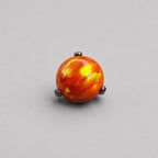 Solar Flare Fire Opal OP31 Orange F136 Titanium piercing top
