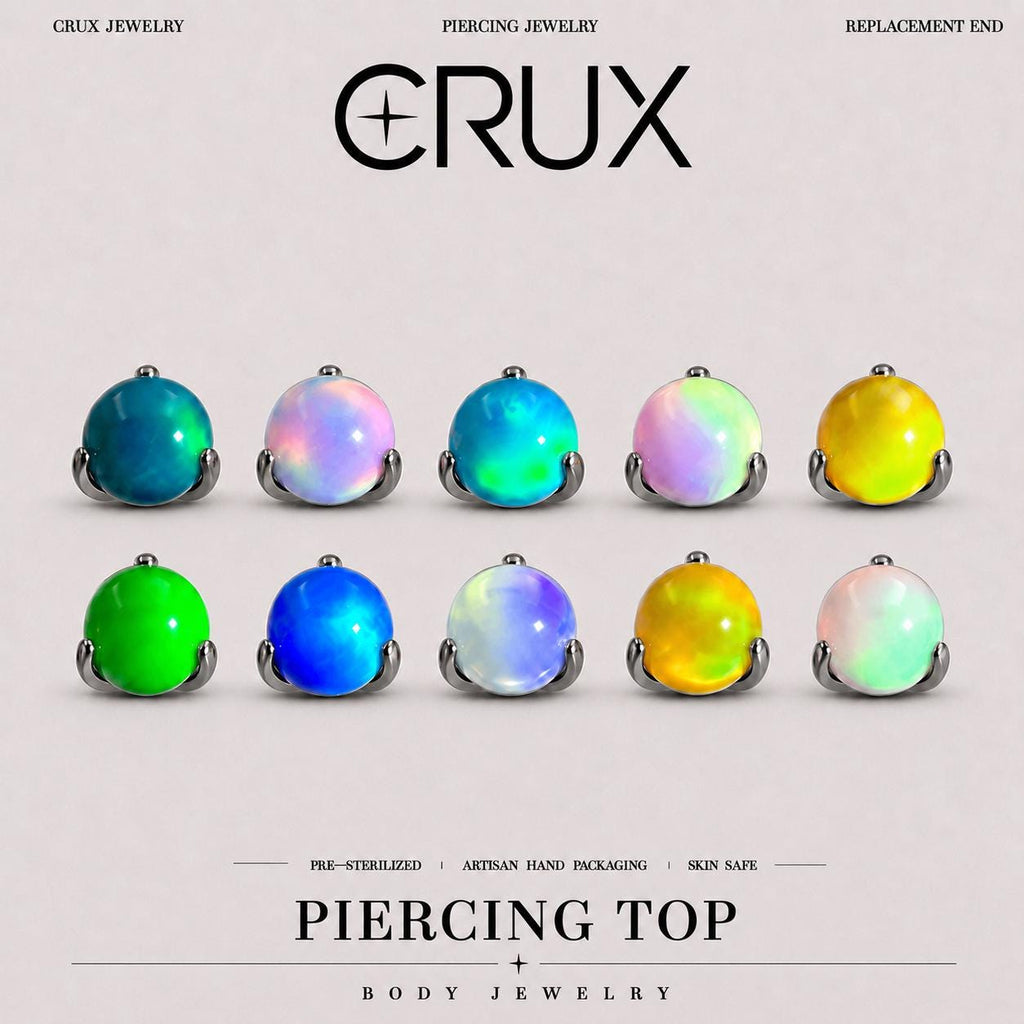 Nebula Orbit Opal F136 Titanium piercing top