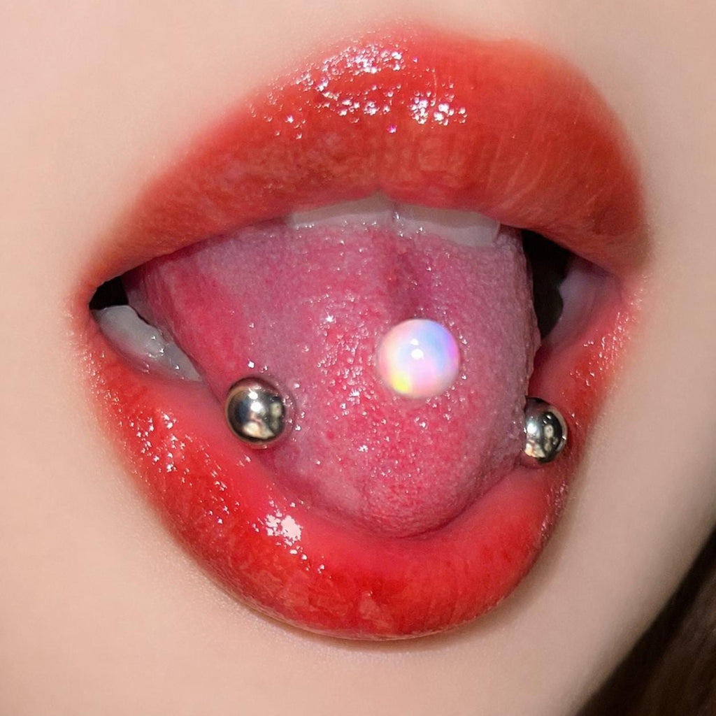 Nebula Orbit Opal F136 Titanium piercing top detail 2