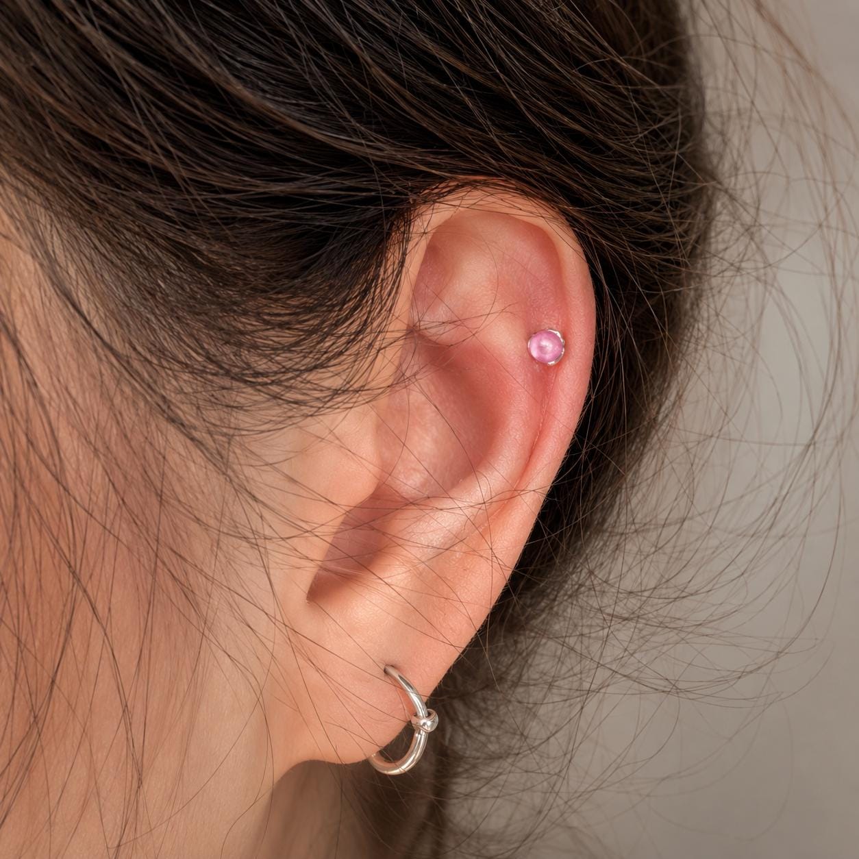 Nebula Orbit Opal F136 Titanium piercing top detail 3