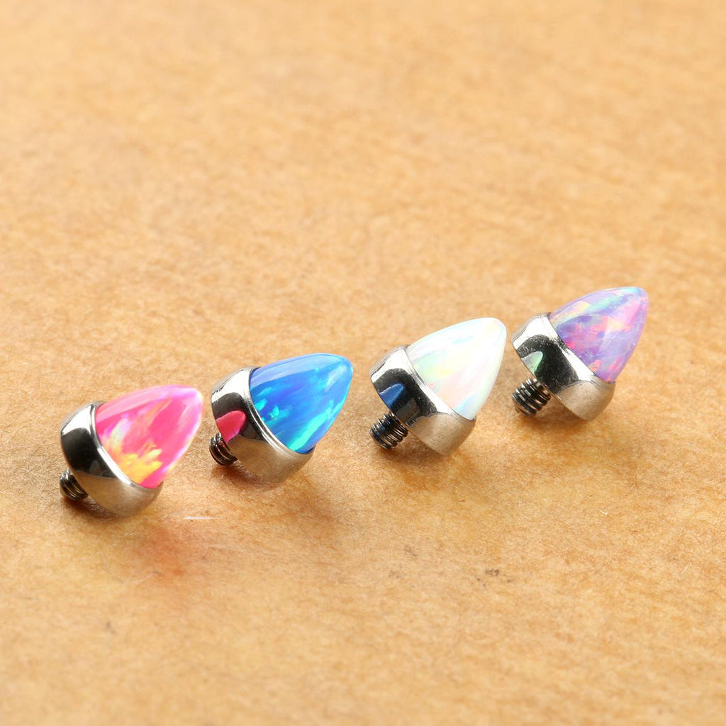 Prism Spike Opal F136 Titanium piercing top detail 2