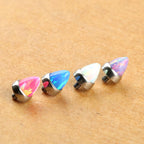 Prism Spike Opal F136 Titanium piercing top detail 2