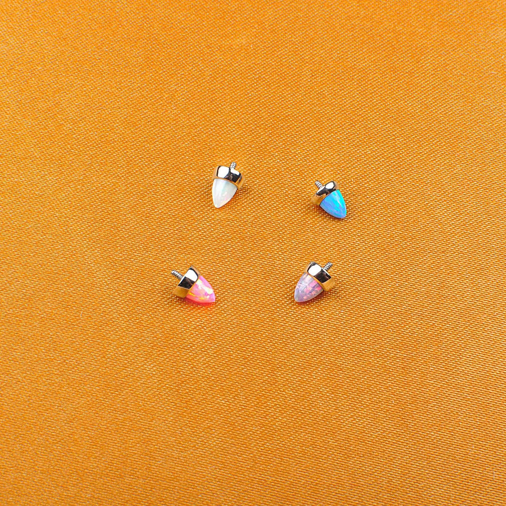 Prism Spike Opal F136 Titanium piercing top detail 3