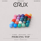 Solar Ember Fire Opal F136 Titanium piercing top