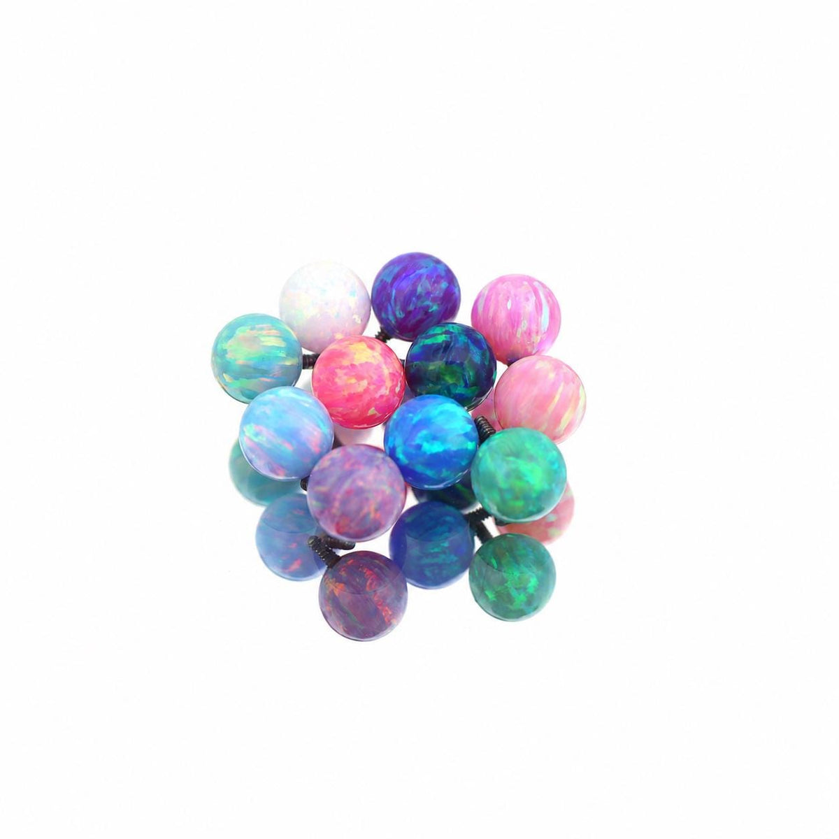Solar Ember Fire Opal F136 Titanium piercing top detail 5