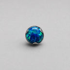 Solar Ripple Fire Opal OP14 Deep Blue F136 Titanium piercing top