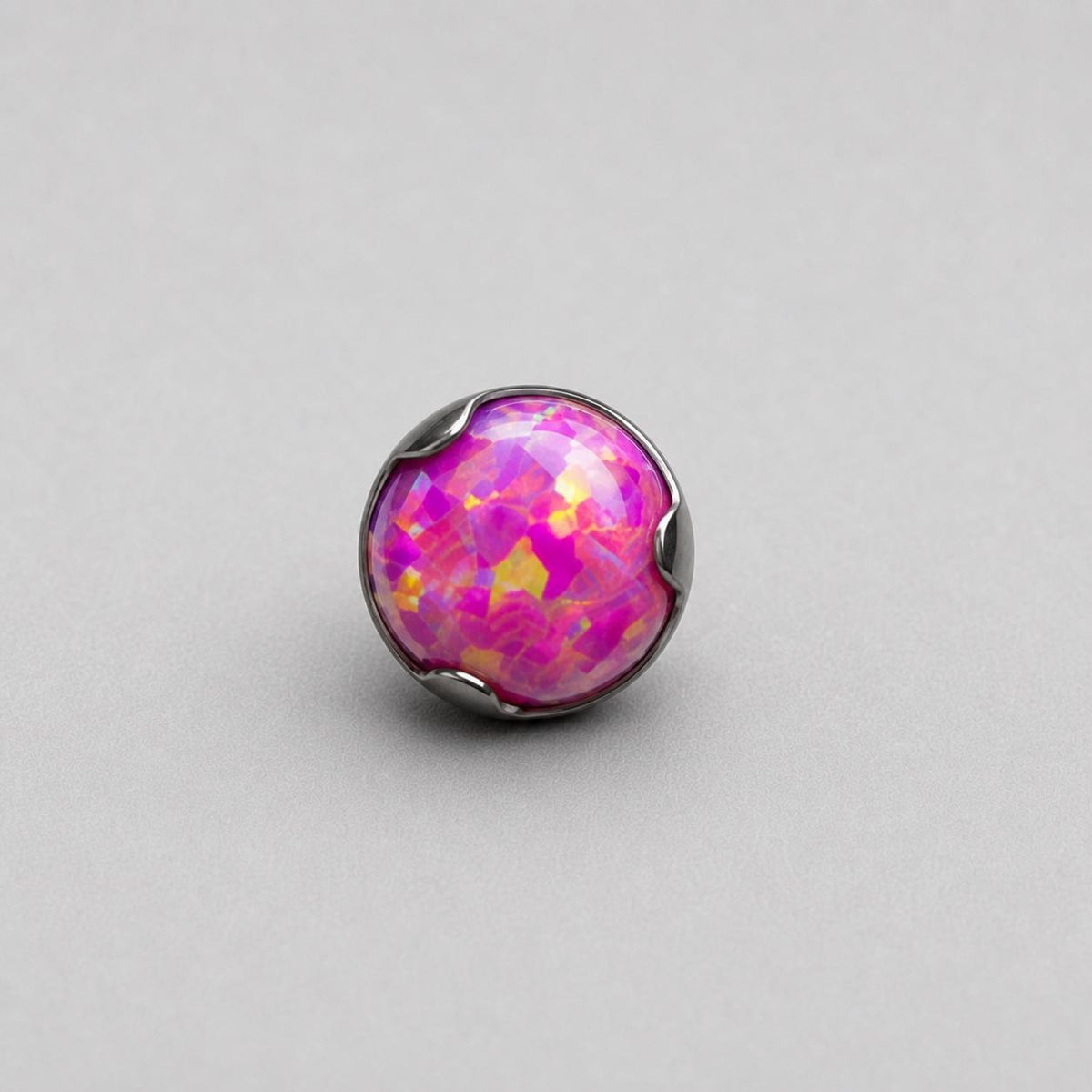Solar Ripple Fire Opal OP09 Magenta F136 Titanium piercing top