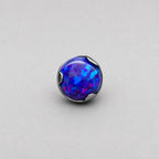 Solar Ripple Fire Opal OP50 Deep Purple F136 Titanium piercing top
